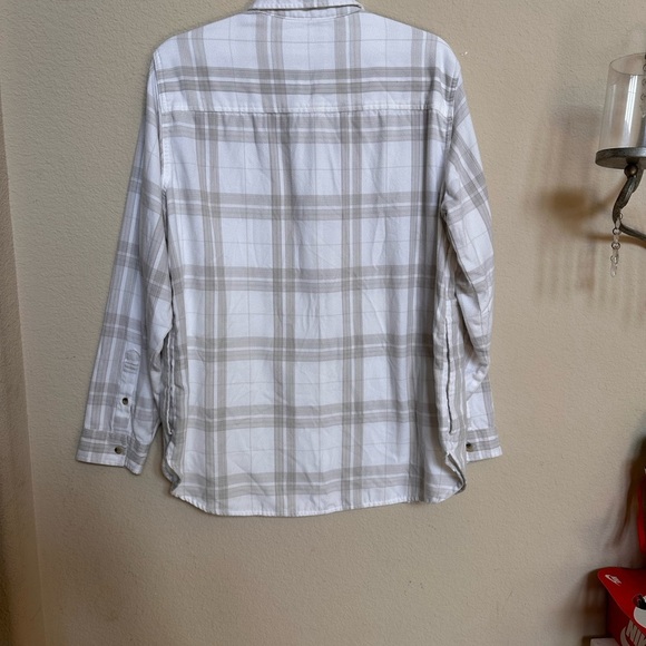 Jachs White and Gray Casual Button Down Shirt - Picture 4 of 10